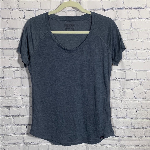 Patagonia Tops - Patagonia Womens Capilene Cool Trail Short-Sleeve Top Blue Size M Outdoor Casual